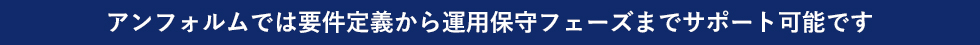 要件定義から運用保守フェーズまで